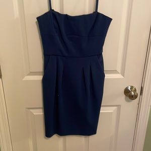 BCBG navy cocktail dress with pockets
